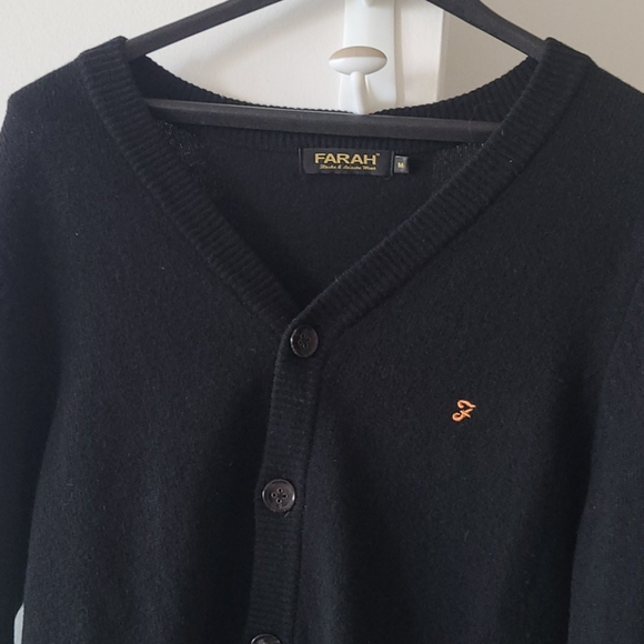 Black FARAH cardigan, 100% Lambs wool 🐑  Black - Picture 5 of 5